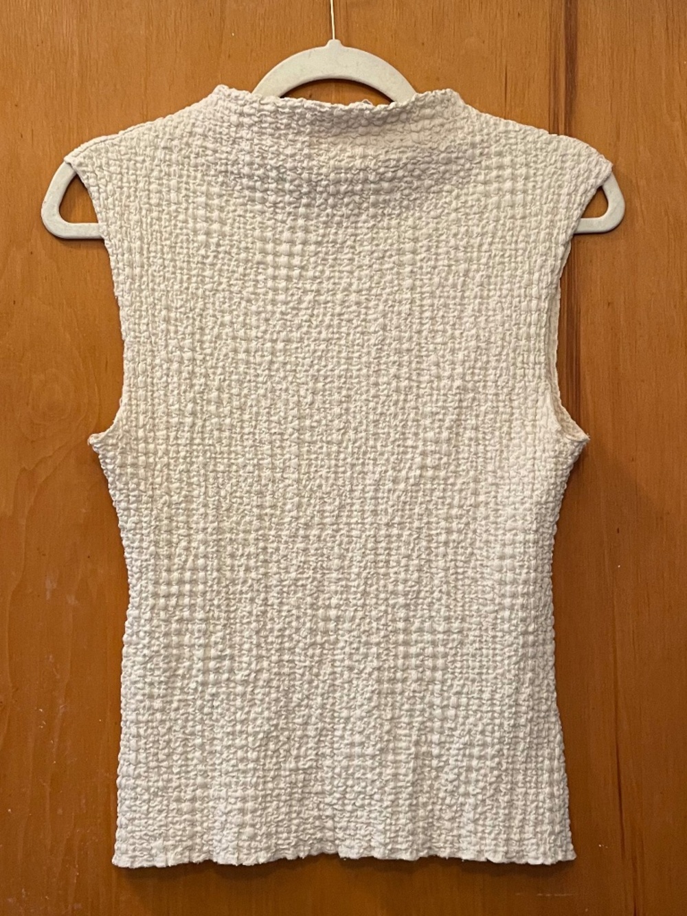 Zara Plisse Mock-Neck Tank